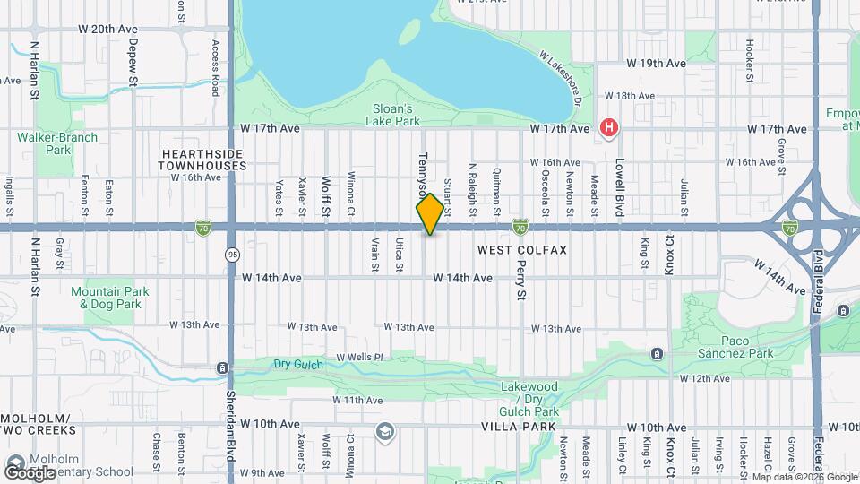 1468 Tennyson St Map and Location Details