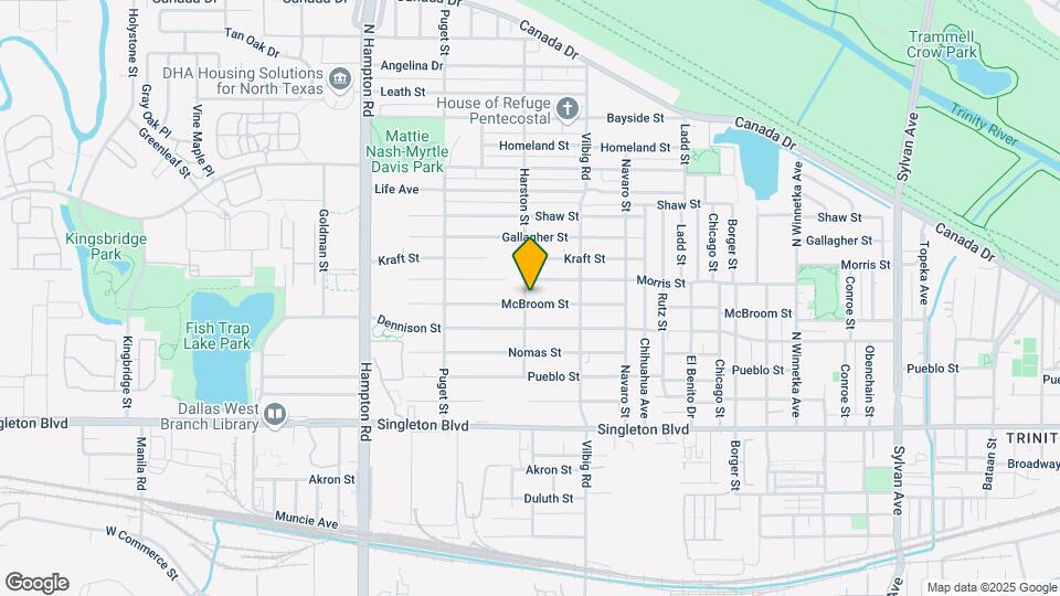 1847 McBroom St Map and Location Details