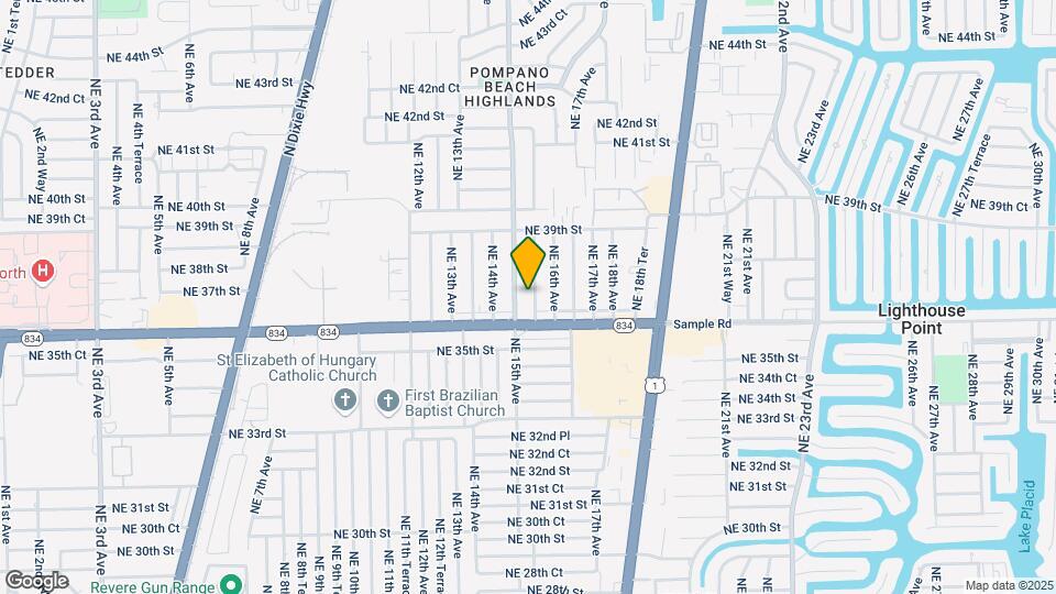 3681 NE 15th Terrace Map and Location Details