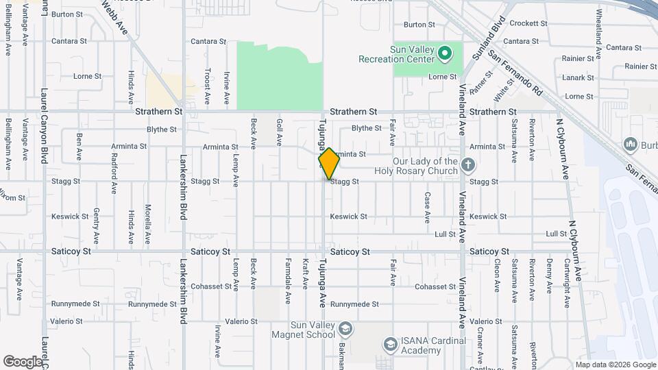 7758 Tujunga Ave Map and Location Details