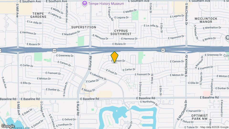 1056 E Carter Dr Mapa y Detalles de la Ubicación