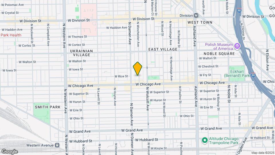 822 N Winchester Ave, Unit 1F Map and Location Details