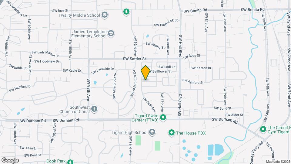 9000 SW Ashford St Mapa y Detalles de la Ubicación