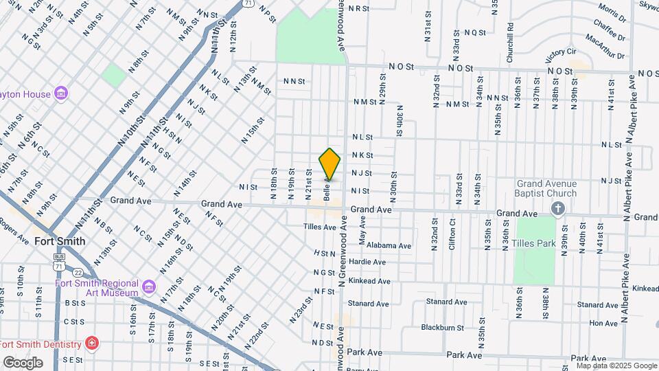 2201 N I St, Unit Duplex Map and Location Details