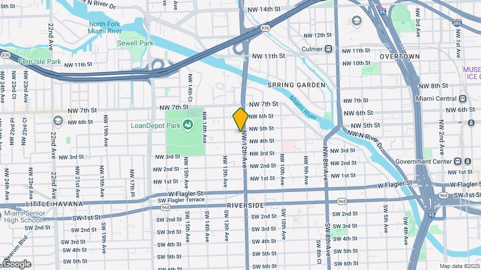 402 NW 12th Ave Map and Location Details