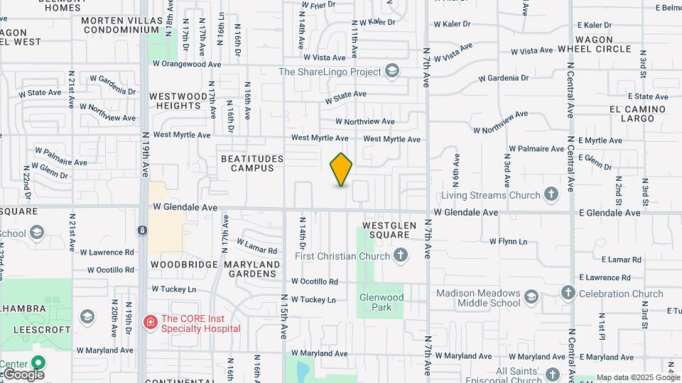 1102 W Glendale Ave Map and Location Details
