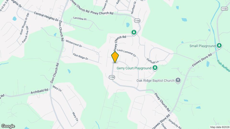 1231 Piney Church Rd Mapa y Detalles de la Ubicación