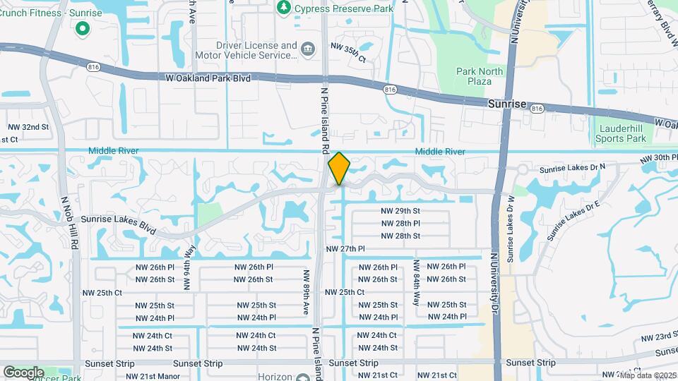 8595 Sunrise Lakes Blvd Map and Location Details