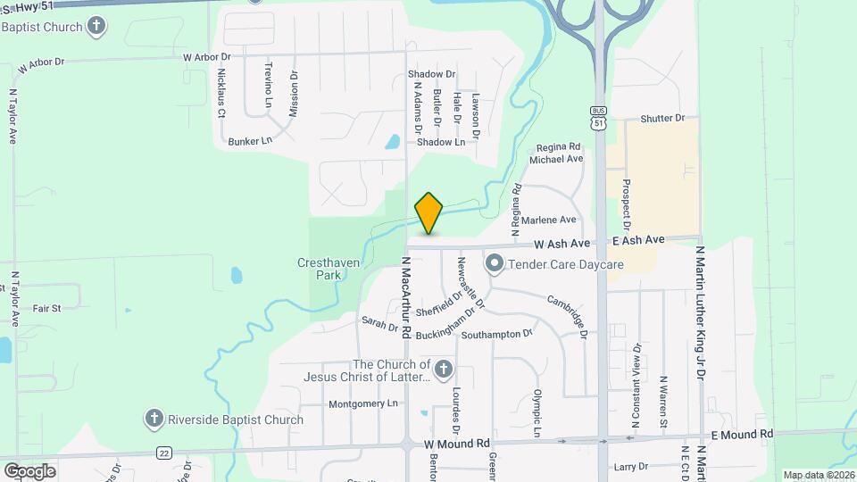 536 W Ash Ave Map and Location Details