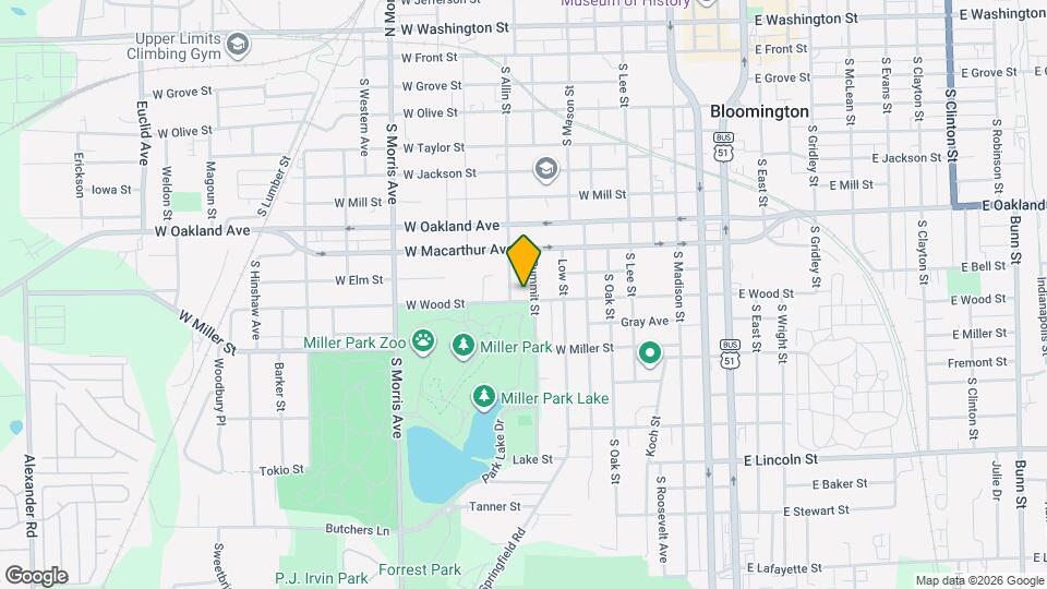 803 W Wood St Map and Location Details