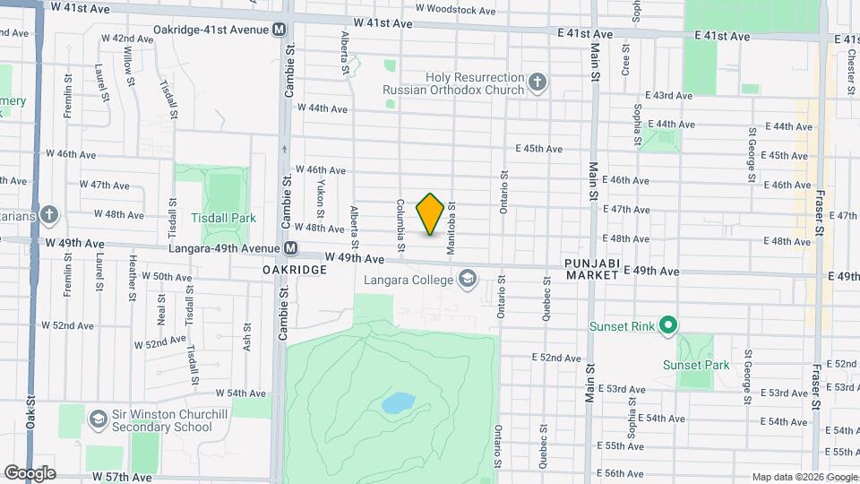 148 W 48th Ave Map and Location Details