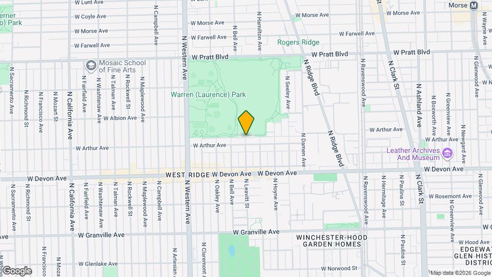 2156 W Arthur Ave Map and Location Details