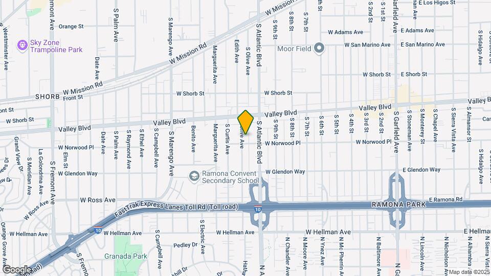 1516 S Olive Ave Mapa y Detalles de la Ubicación