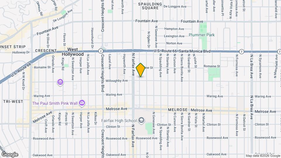 900 N Orange Grove Ave Mapa y Detalles de la Ubicación