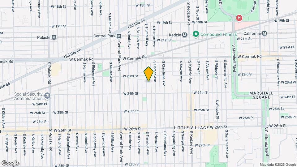 2323 S Trumbull Ave Map and Location Details
