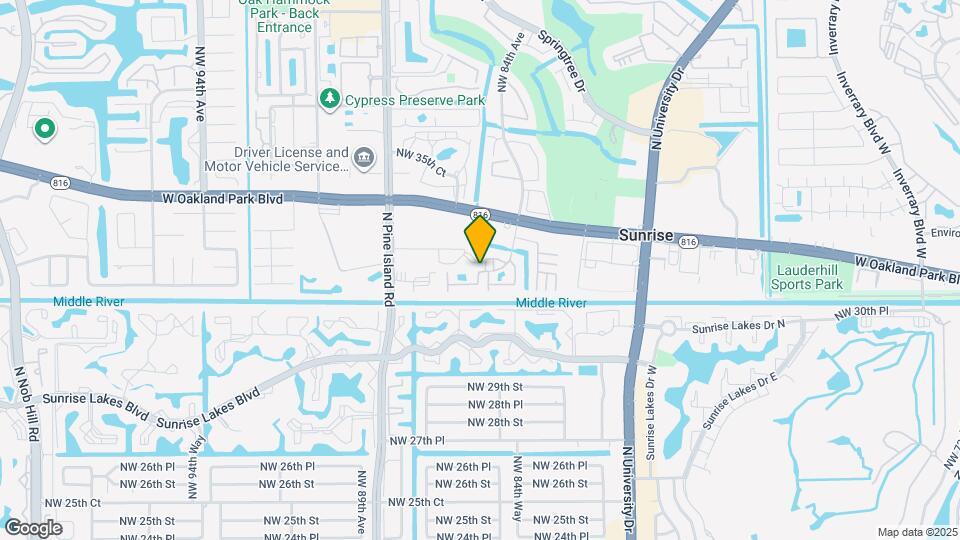 3192 N Pine Island Rd Map and Location Details