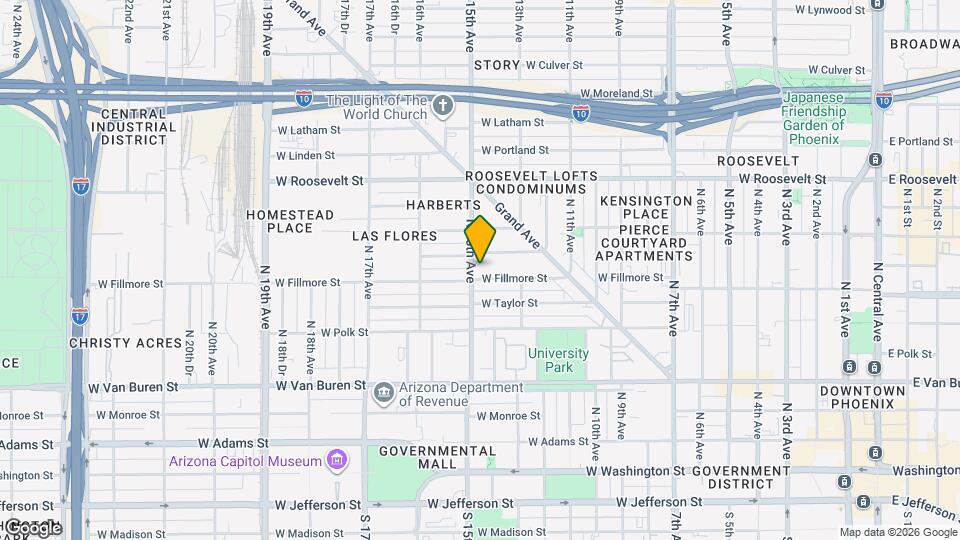 1342 W Fillmore St Map and Location Details