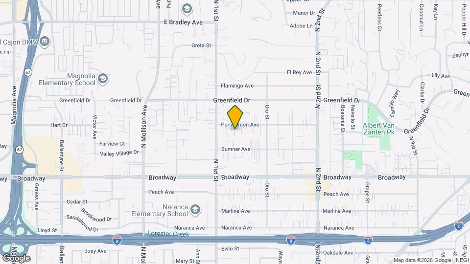 1133 Persimmon Ave Map and Location Details