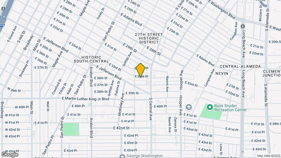 1002 E 33rd St Map and Location Details