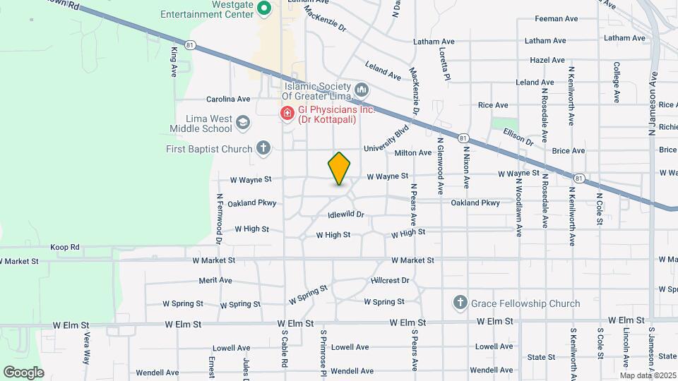 2012 Oakland Pkwy Map and Location Details