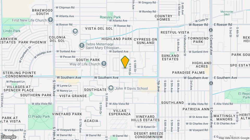 5829 S 12th Ln Map and Location Details