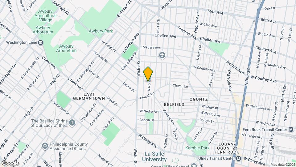 6054 N Norwood St Map and Location Details