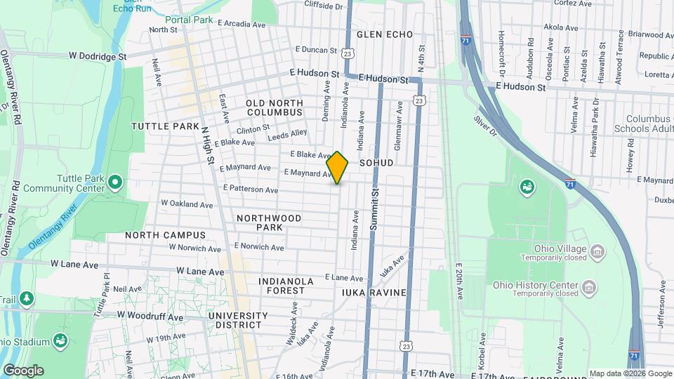 2285 Indianola Ave Map and Location Details