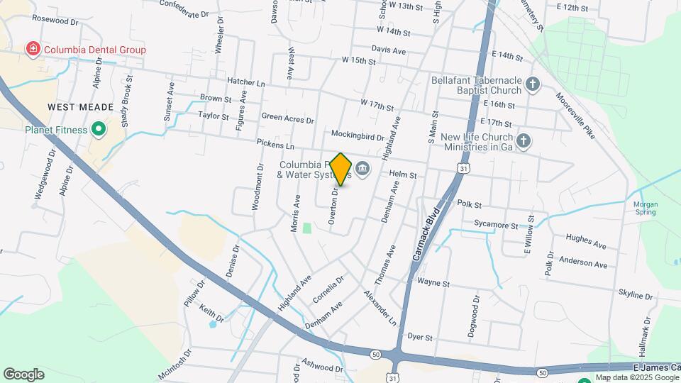 1923 Overton Dr Mapa y Detalles de la Ubicación