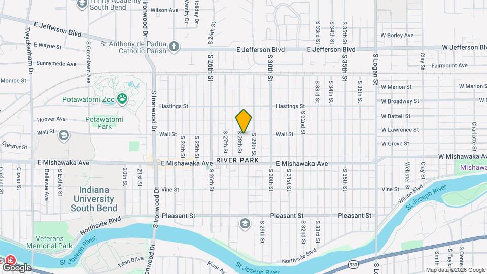 802 S 28th St Map and Location Details