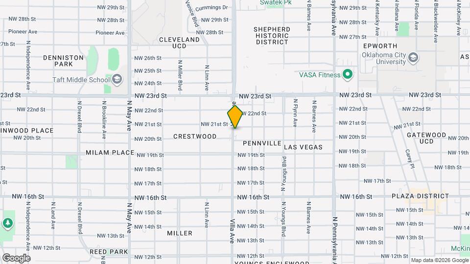 2116 N Villa Ave Mapa y Detalles de la Ubicación