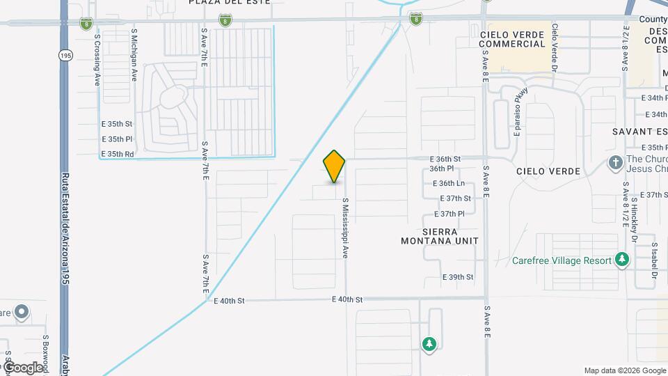 7401 E 36th Rd Map and Location Details