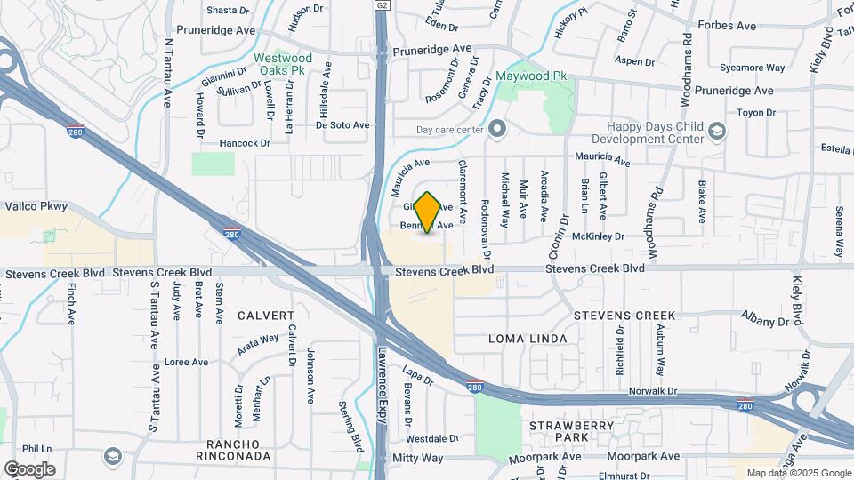 Stevens Creek Villas Map and Location Details