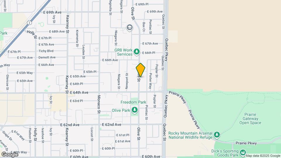 6470 Olive St Map and Location Details