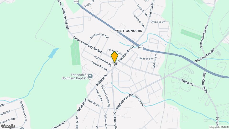 884 Old Charlotte Rd SW Map and Location Details