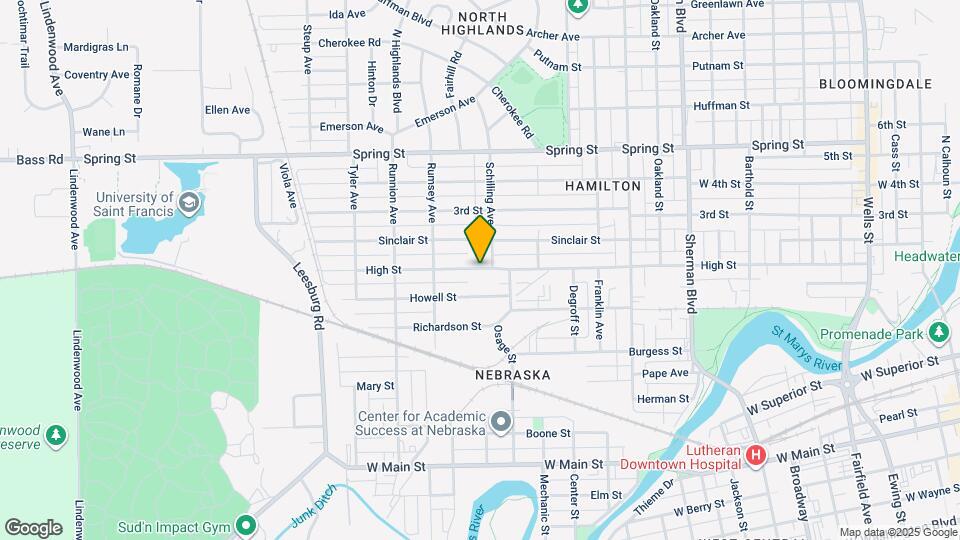 1615 High St Map and Location Details