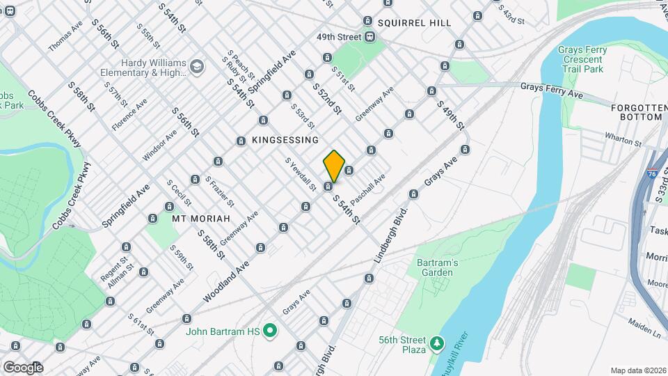 5354 Woodland Ave Map and Location Details