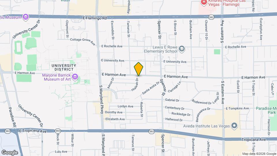 1611 E Harmon Ave Map and Location Details