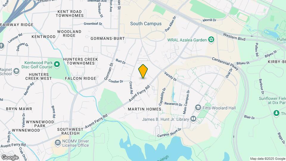 2500 Avent Ferry Rd Map and Location Details