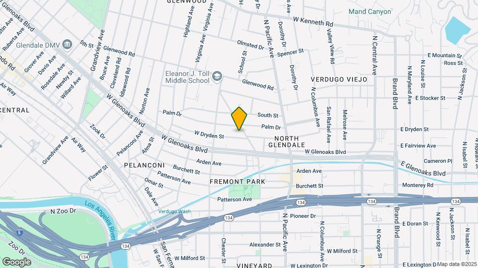 615 W Dryden St Map and Location Details
