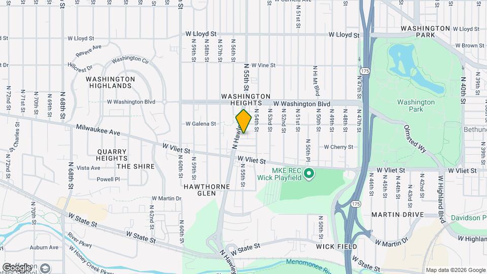 1528 N Hawley Rd Map and Location Details