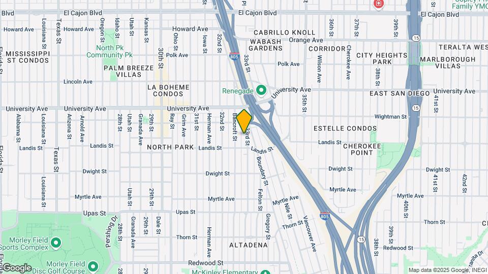 3742 33rd St Map and Location Details