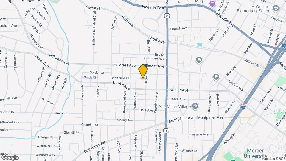 1025 Hillyer Ave Map and Location Details