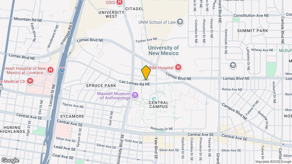 1809 Las Lomas Rd NE Map and Location Details