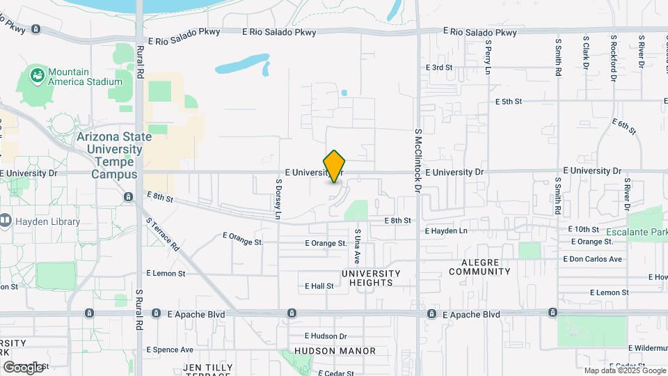 1595 E University Dr Map and Location Details