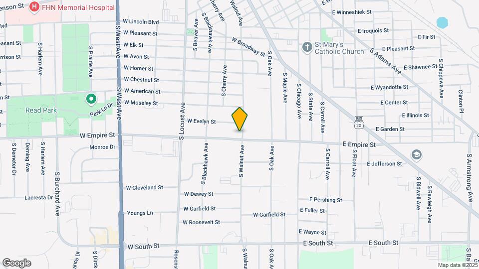 1260 S Walnut Ave Map and Location Details