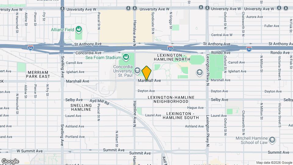 1298 Marshall Ave, Unit Upper Map and Location Details