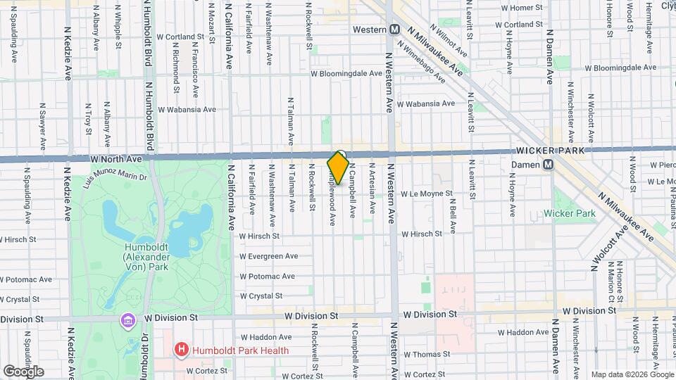 1505 N Maplewood Ave Map and Location Details