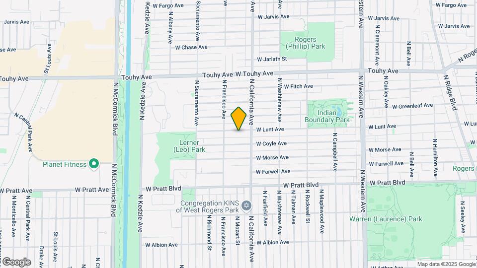 2827 W Lunt Ave Mapa y Detalles de la Ubicación