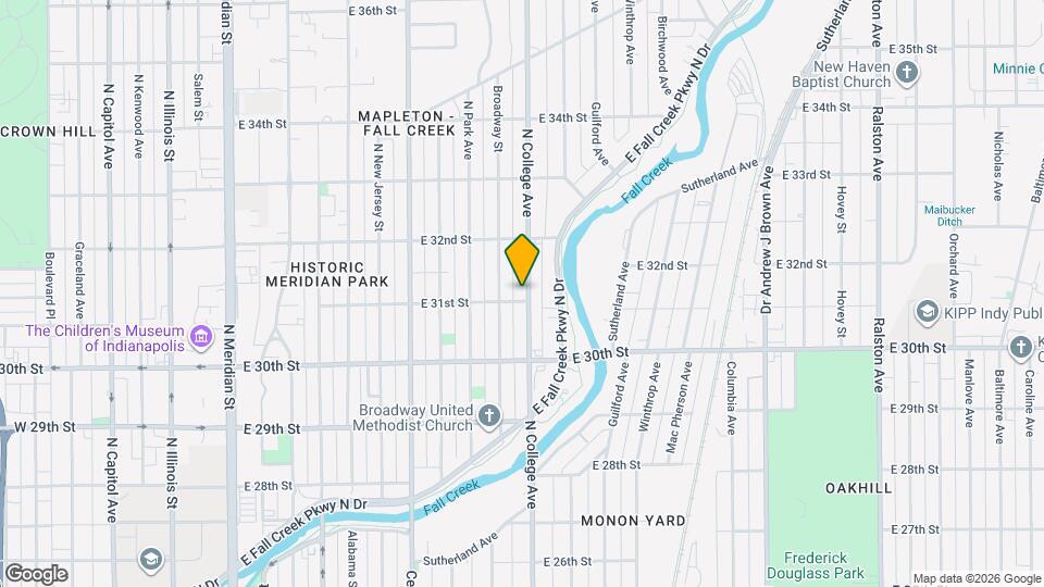 3106 N College Ave Map and Location Details