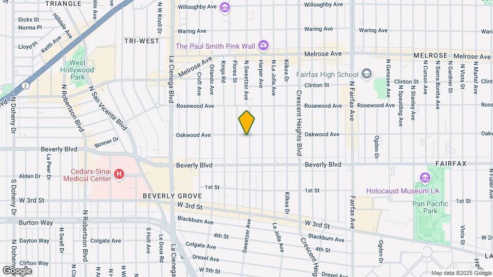 363 N Sweetzer Ave Map and Location Details